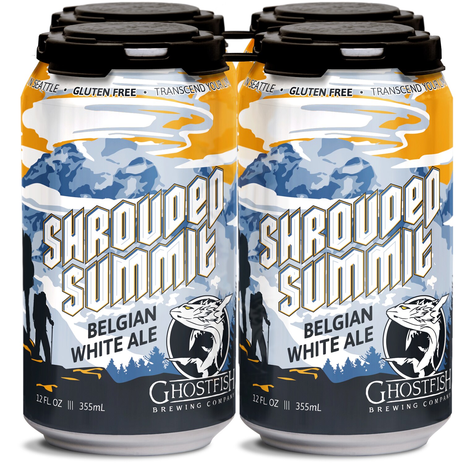 Ghostfish Brewing Company Shrouded Summit Gluten-Free Belgian White Ale, Cans