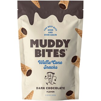 Muddy Bites Waffle Cone Snacks, Dark Chocolate