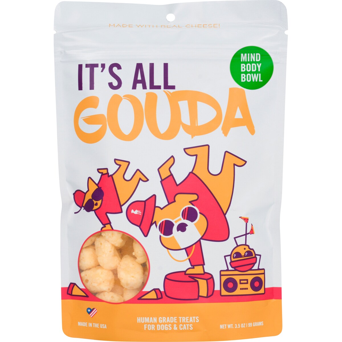 Mind Body Bowl It's All Gouda Dog & Cat Treats