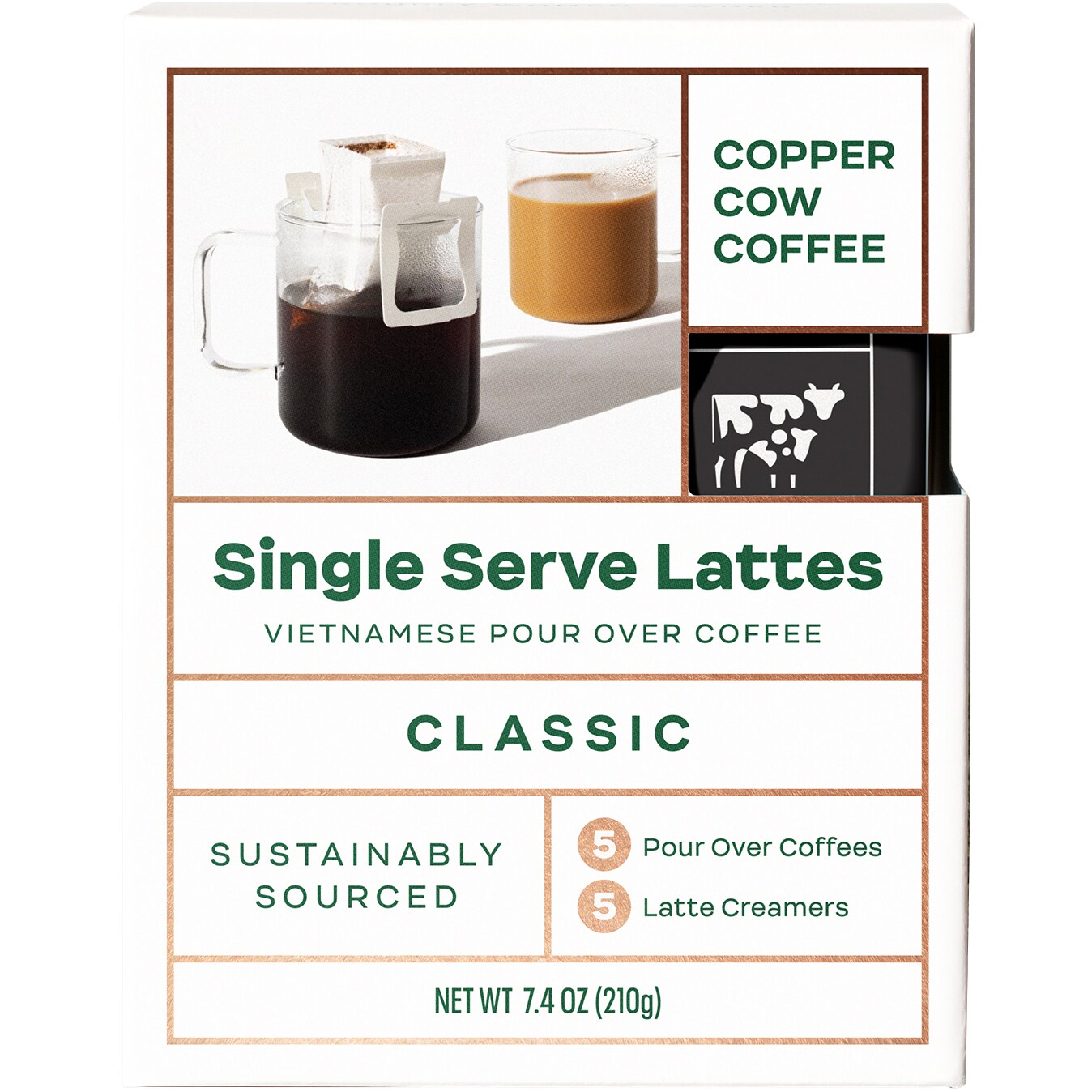 Copper Cow Coffee Single Serve Lattes, Classic