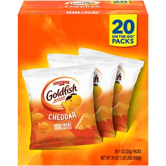 Pepperidge Farm Goldfish Crackers Multi-Packs, Cheddar Cheese