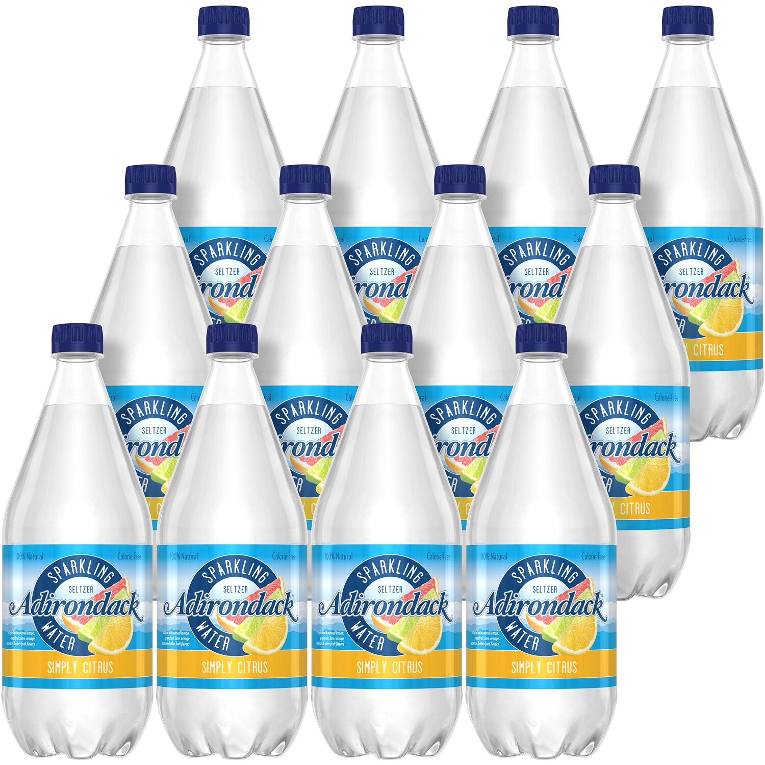 Adirondack Seltzer, Simply Citrus, Plastic Bottles