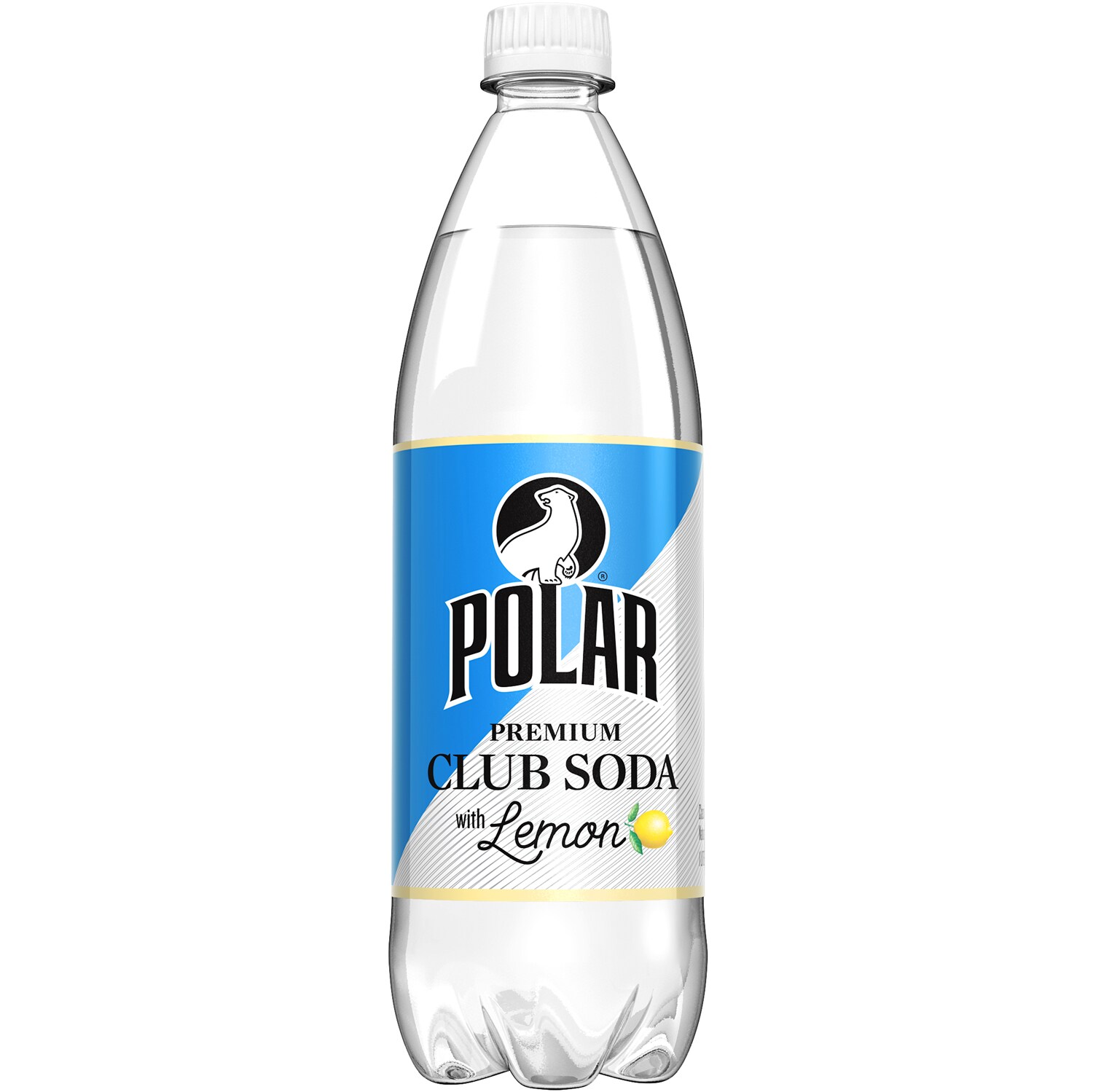 Polar Premium Club Soda with Lemon, Plastic Bottle