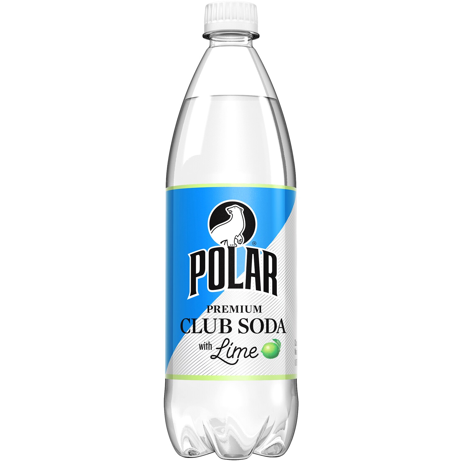Polar Premium Club Soda with Lime, Plastic Bottle