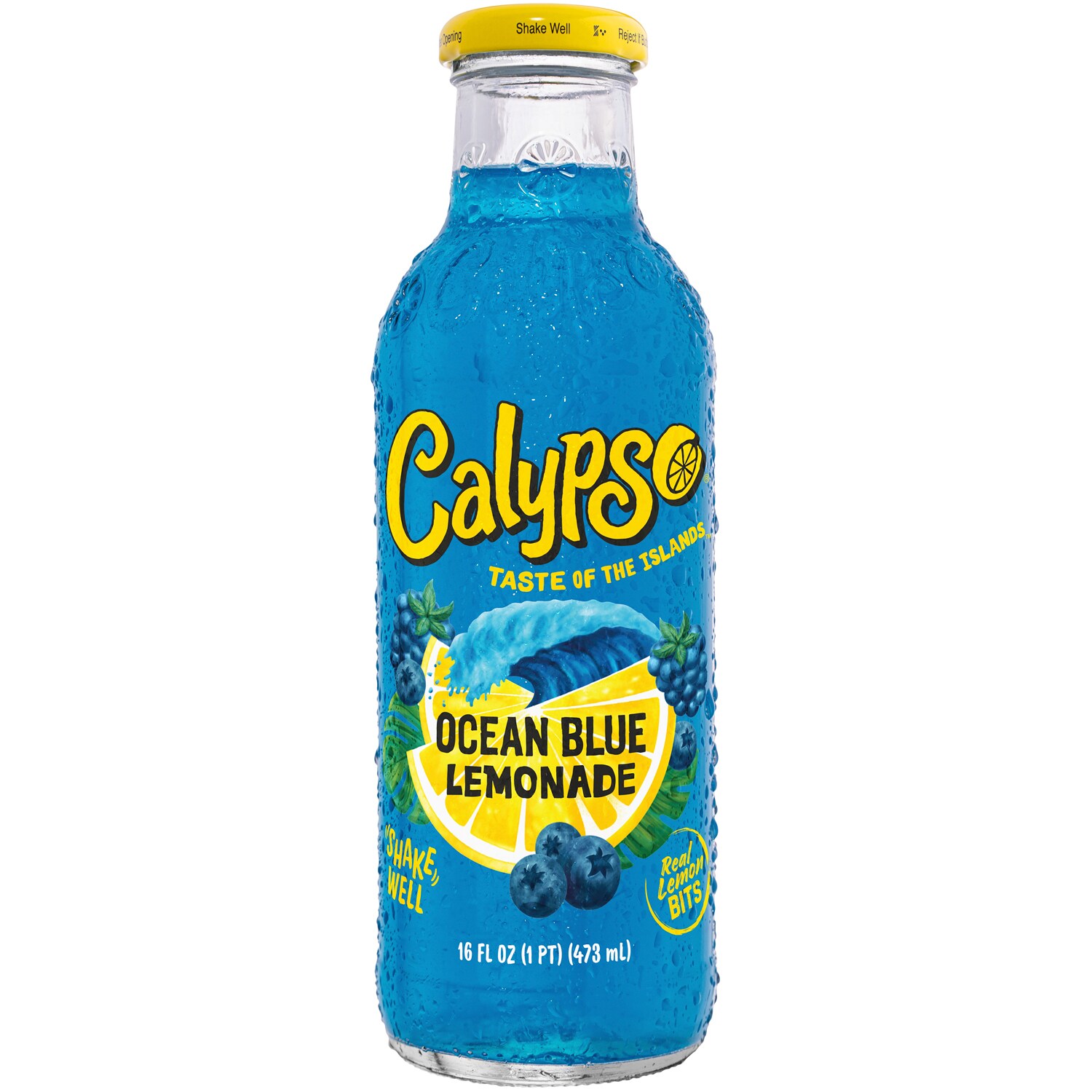 Calypso Ocean Blue Lemonade, Glass Bottle