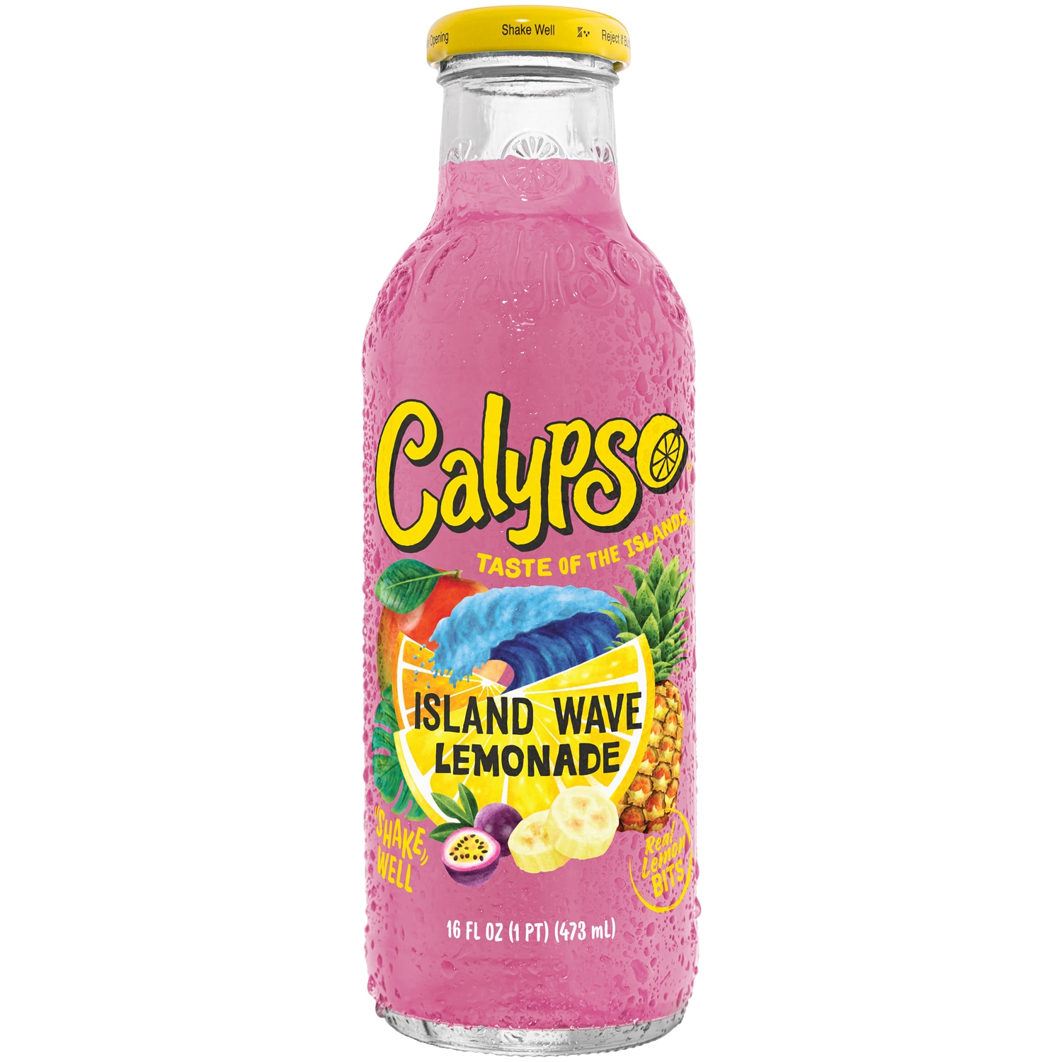 Calypso Island Wave Lemonade, Glass Bottle