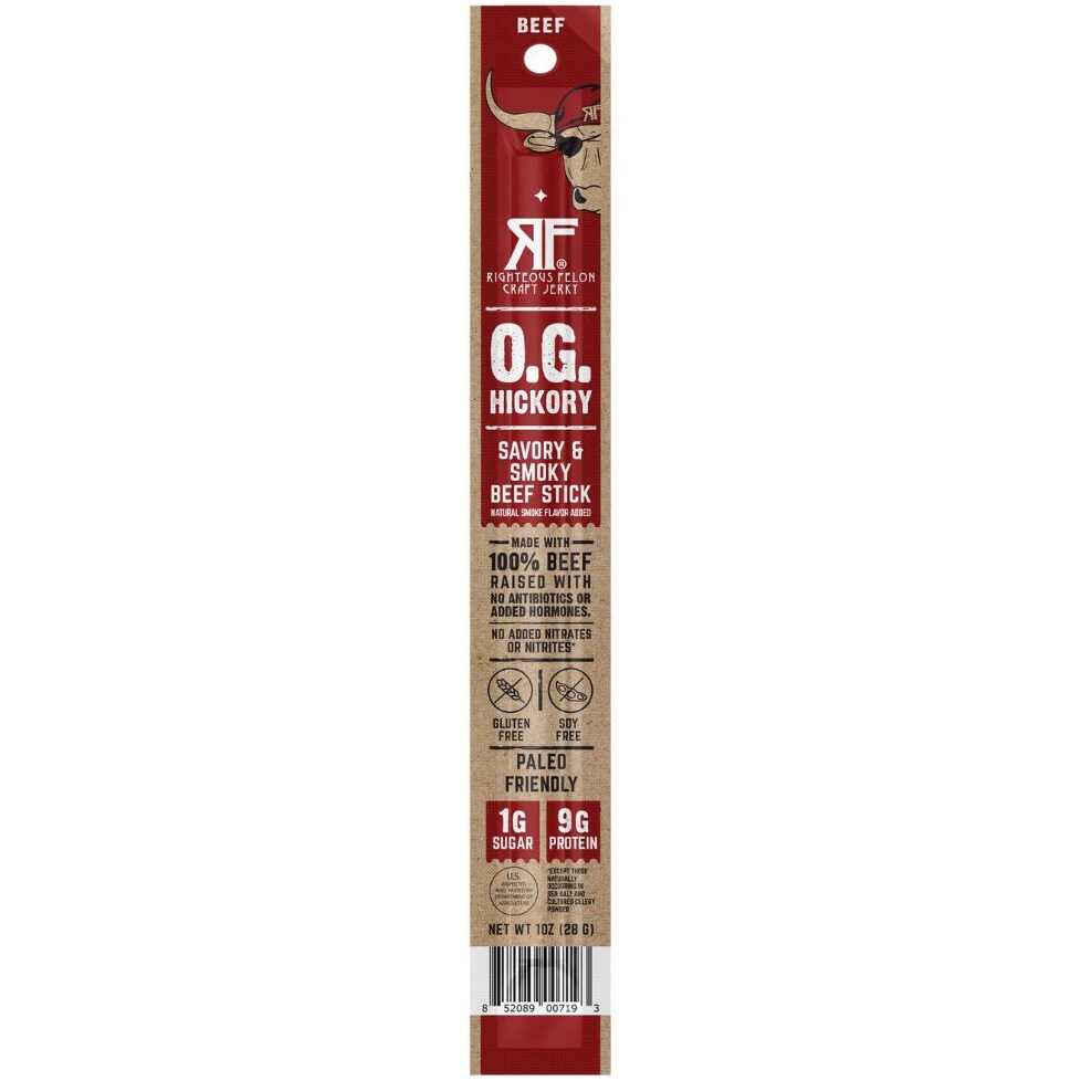 Righteous Felon Beef Stick, O.G. Hickory