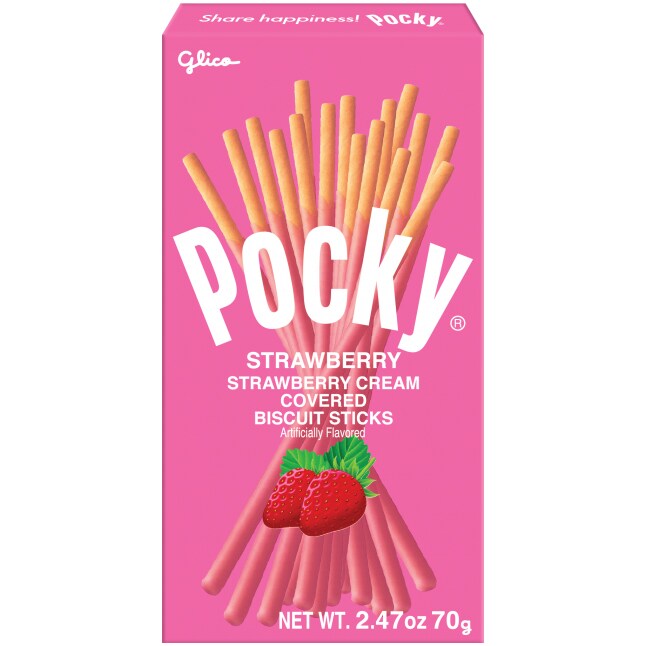 Pocky Strawberry Cream Covered Biscuit Sticks