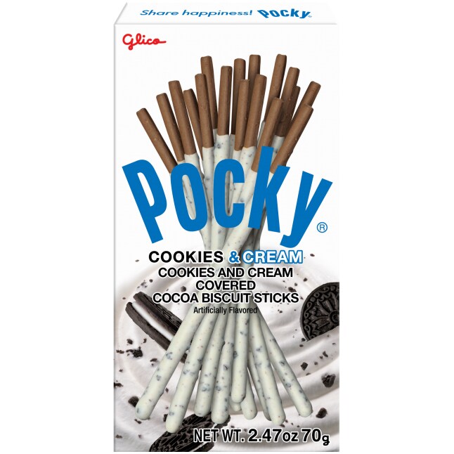 Pocky Cookies and Cream Covered Cocoa Biscuit Sticks