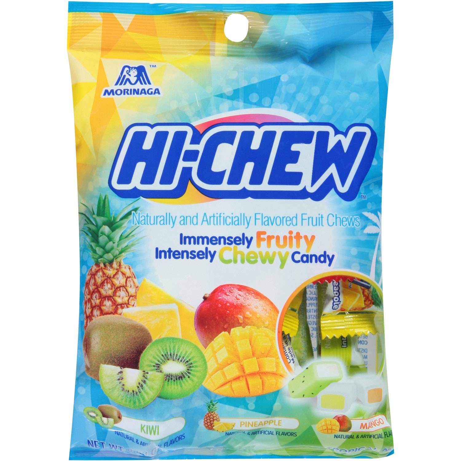 Hi-Chew Fruit Chews, Kiwi, Pineapple, Mango