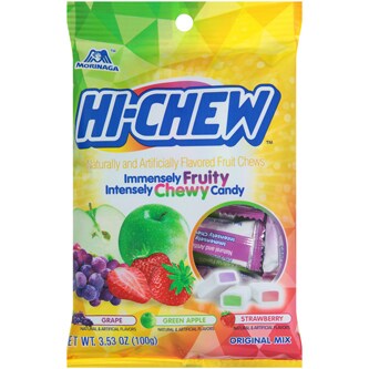 Hi-Chew Original Mix Fruit Chews, Grape, Green Apple, Strawberry