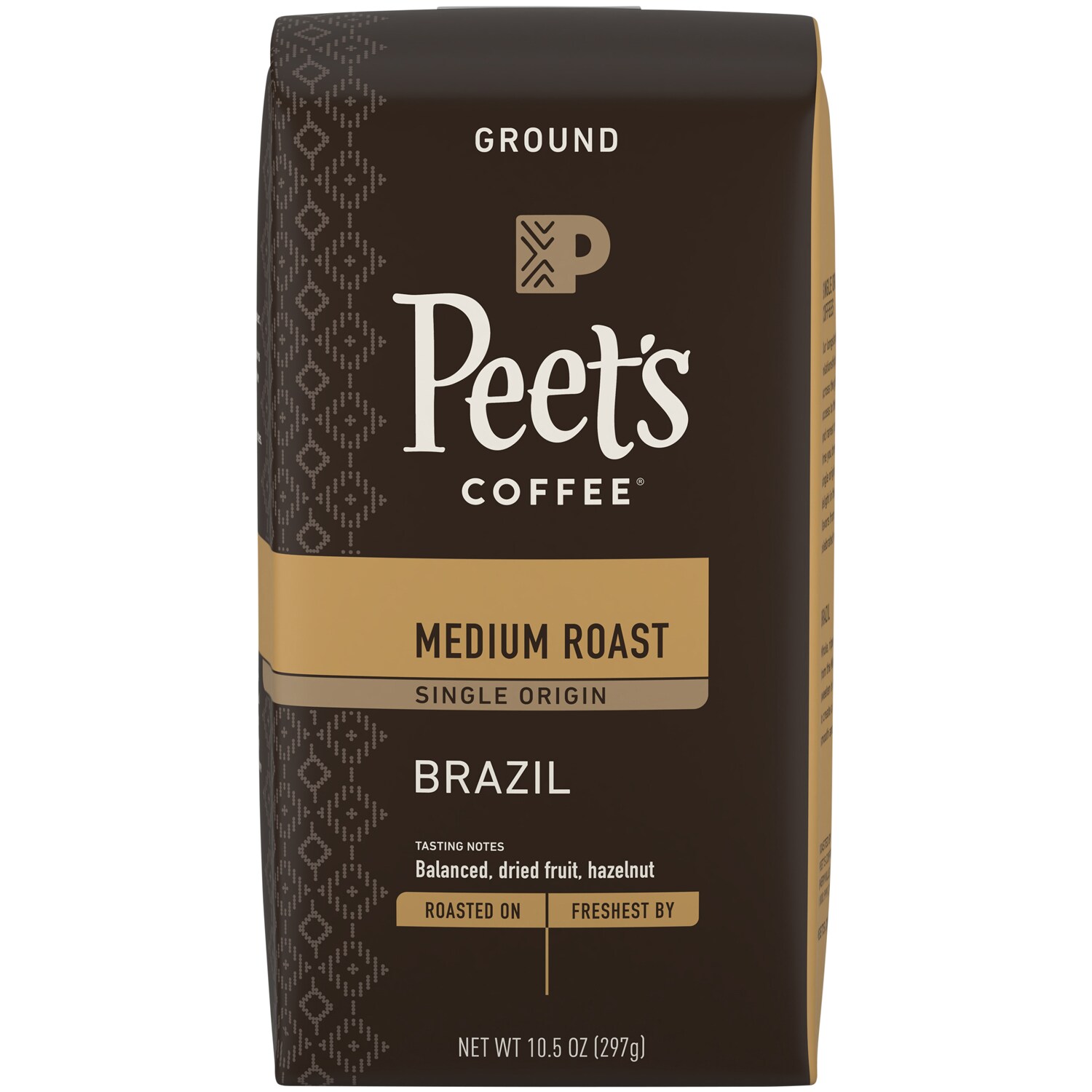Peet's Coffee Medium Roast Ground Coffee, Brazil
