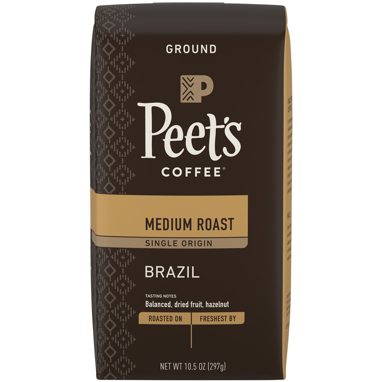 Peet's Coffee Medium Roast Ground Coffee, Brazil