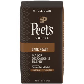Peet's Coffee Dark Roast Whole Bean Coffee, Major Dickason's Blend