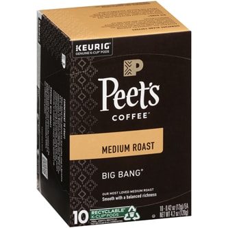 Peet's Coffee Medium Roast Coffee, Big Bang, K-Cups