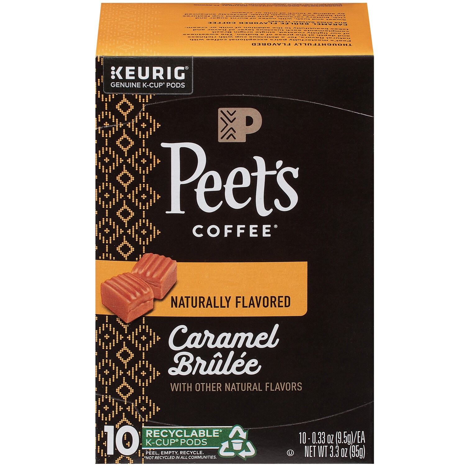 Peet's Coffee Light Roast Coffee, Caramel Brûlée, K-Cups