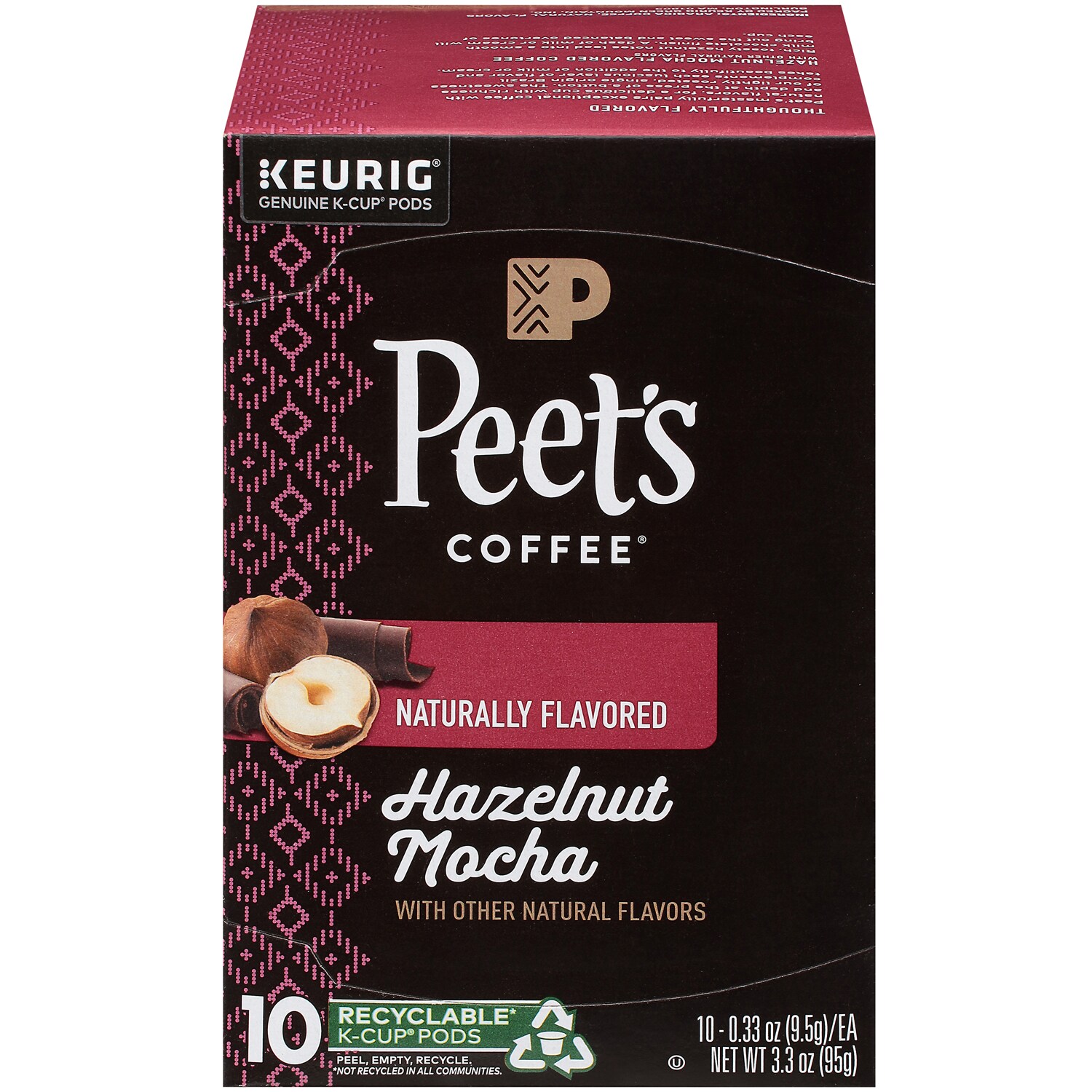 Peet's Coffee Light Roast Coffee, Hazelnut Mocha, K-Cups
