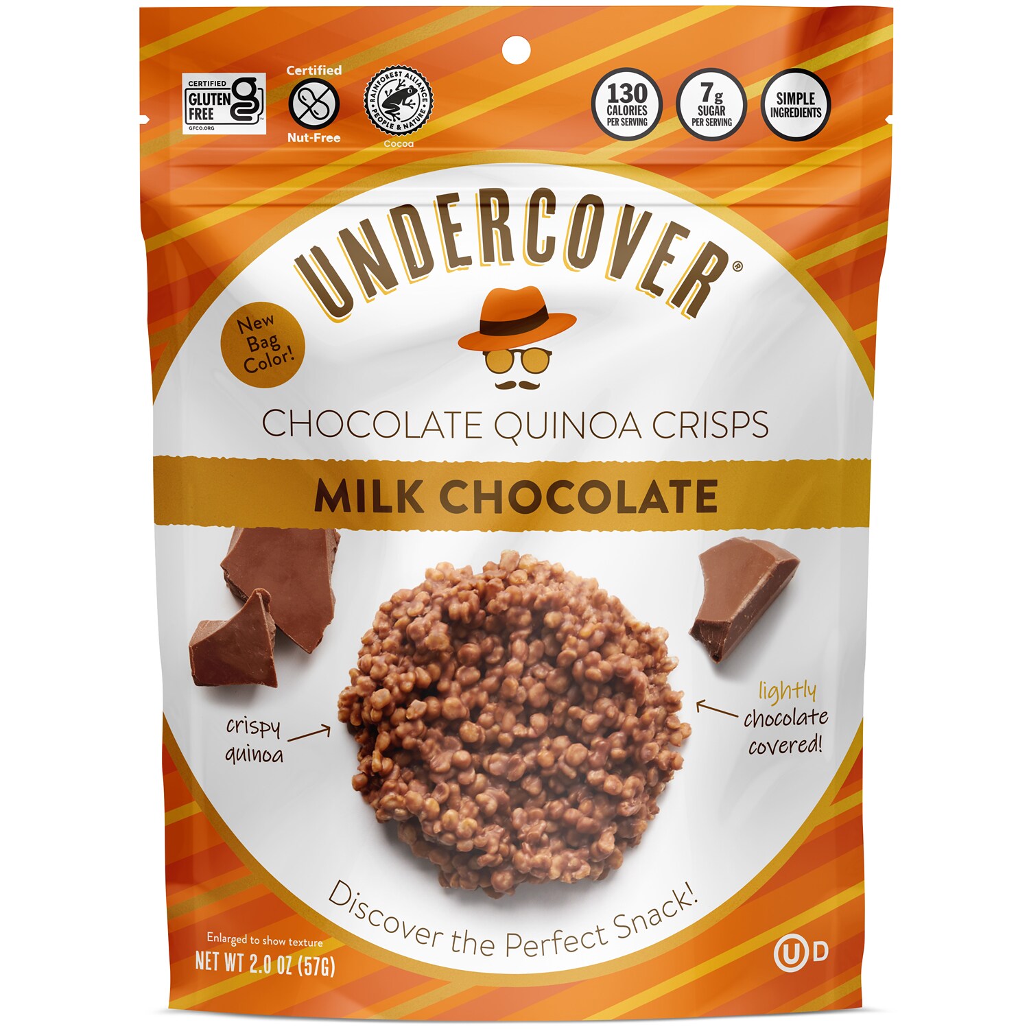 Undercover Chocolate Quinoa Crisps, Milk Chocolate | FreshDirect