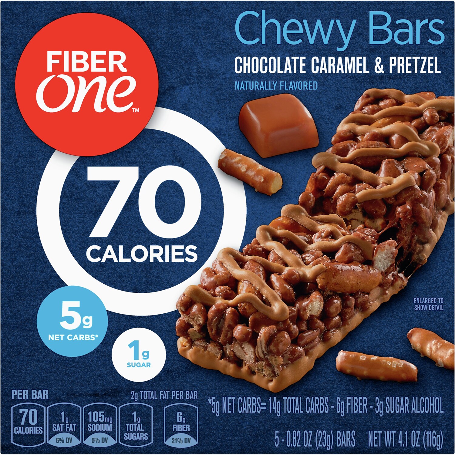 General Mills Fiber One Chewy Bars, Chocolate Caramel & Pretzel