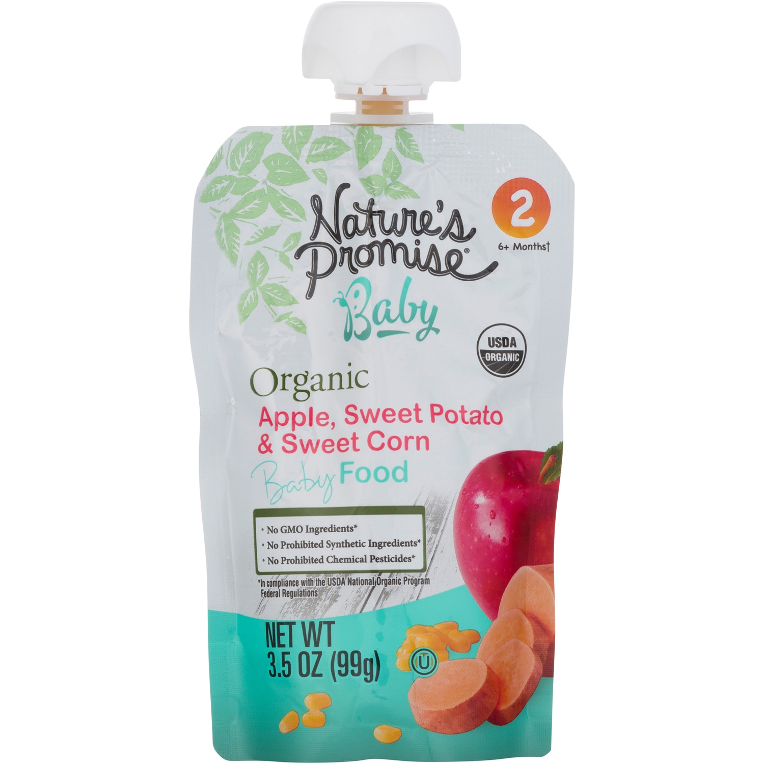 Nature's Promise Stage 2 Organic Baby Food, Apple, Sweet Potato & Sweet Corn