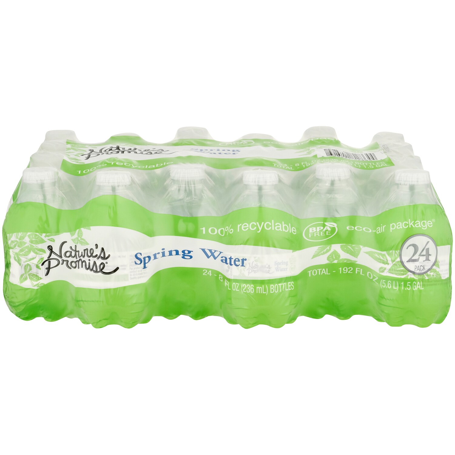 Nature's Promise Spring Water, Plastic Bottles