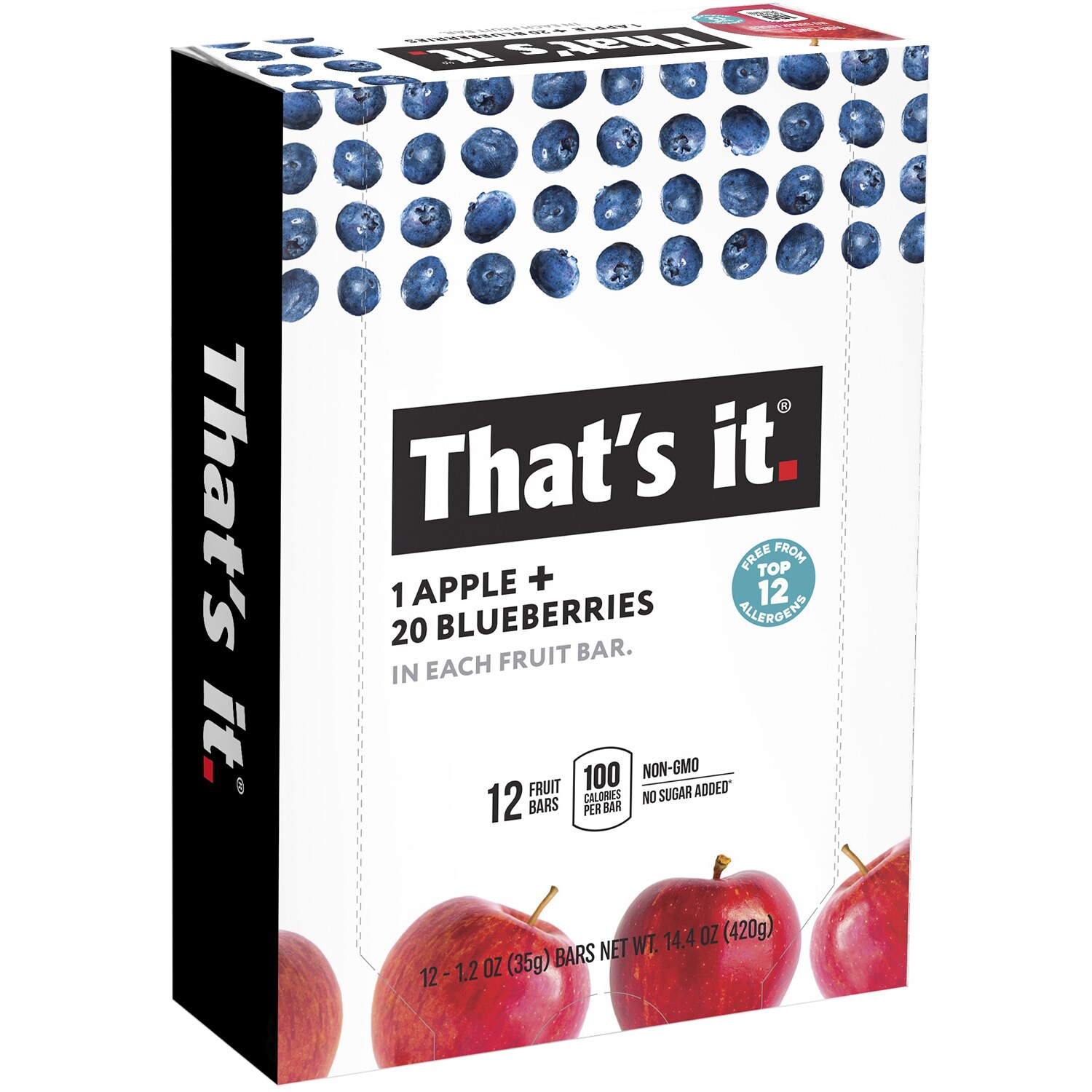 That's It Fruit Bars, Apple + Blueberries