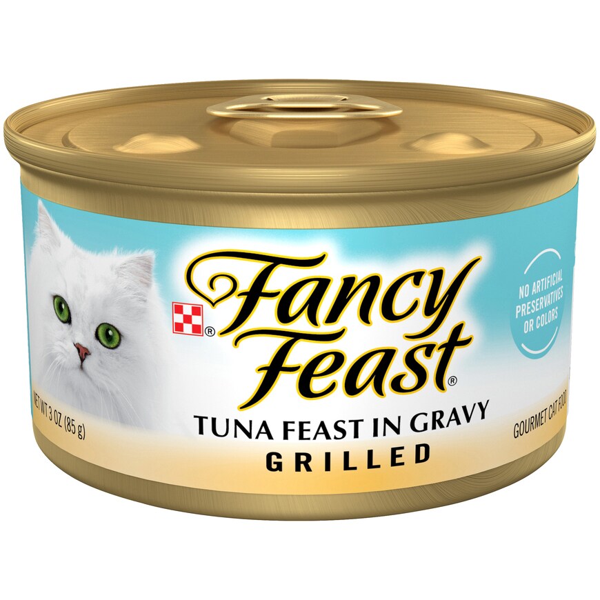 Purina Fancy Feast Wet Cat Food, Grilled Tuna Feast in Gravy