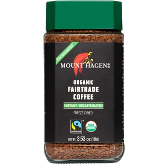 Mount Hagen Organic Fairtrade Freeze-Dried Instant Coffee, Decaffeinated
