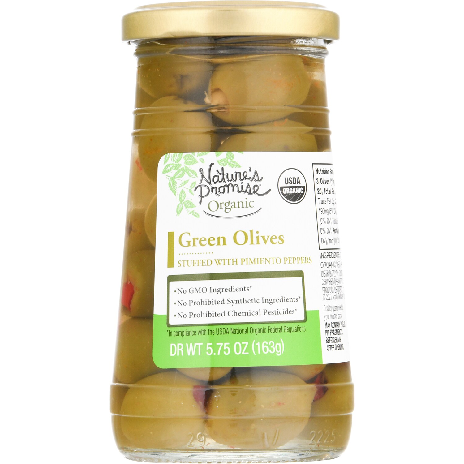 Nature's Promise Organic Pimiento-Stuffed Green Olives