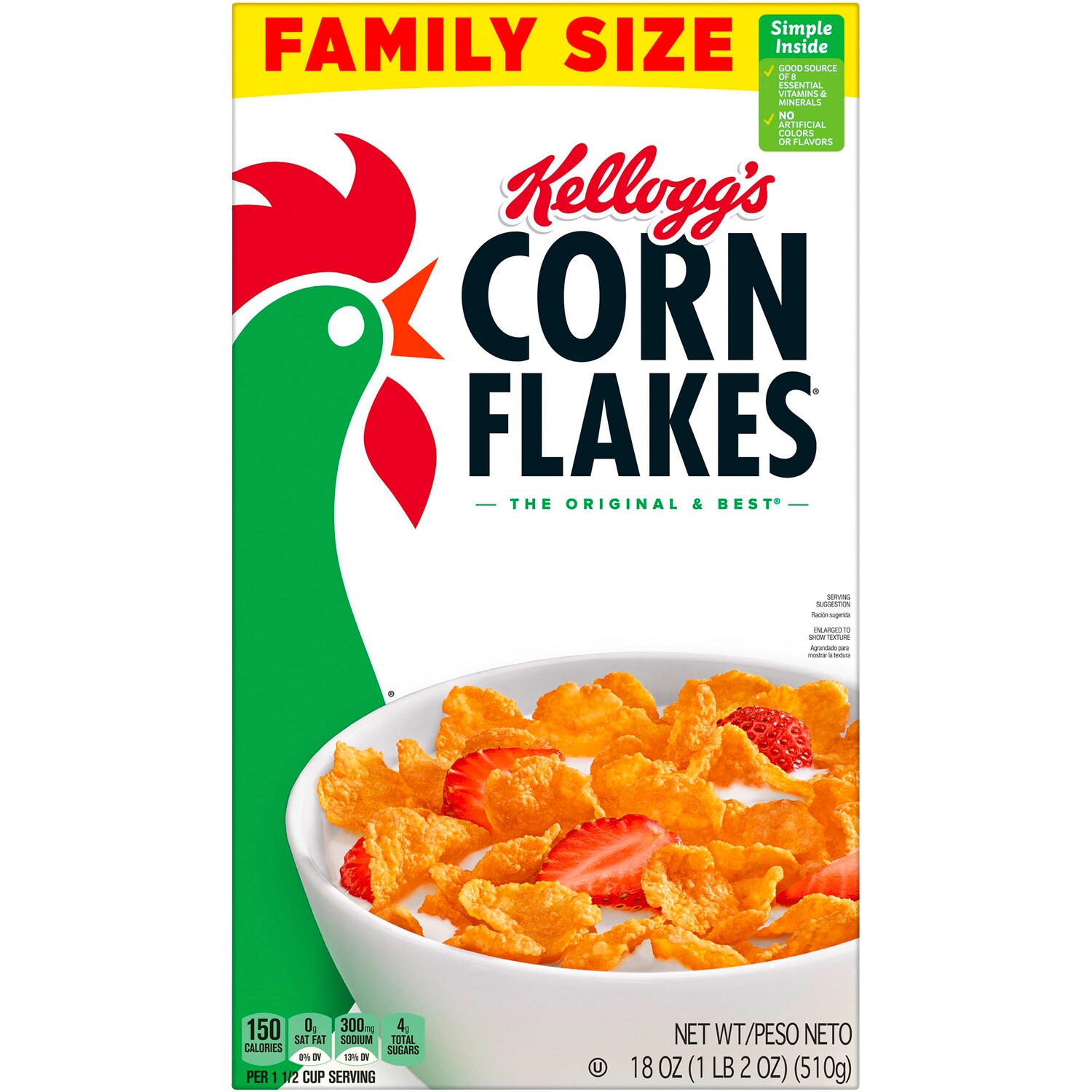 Kellogg's Corn Flakes Cereal, Family Size