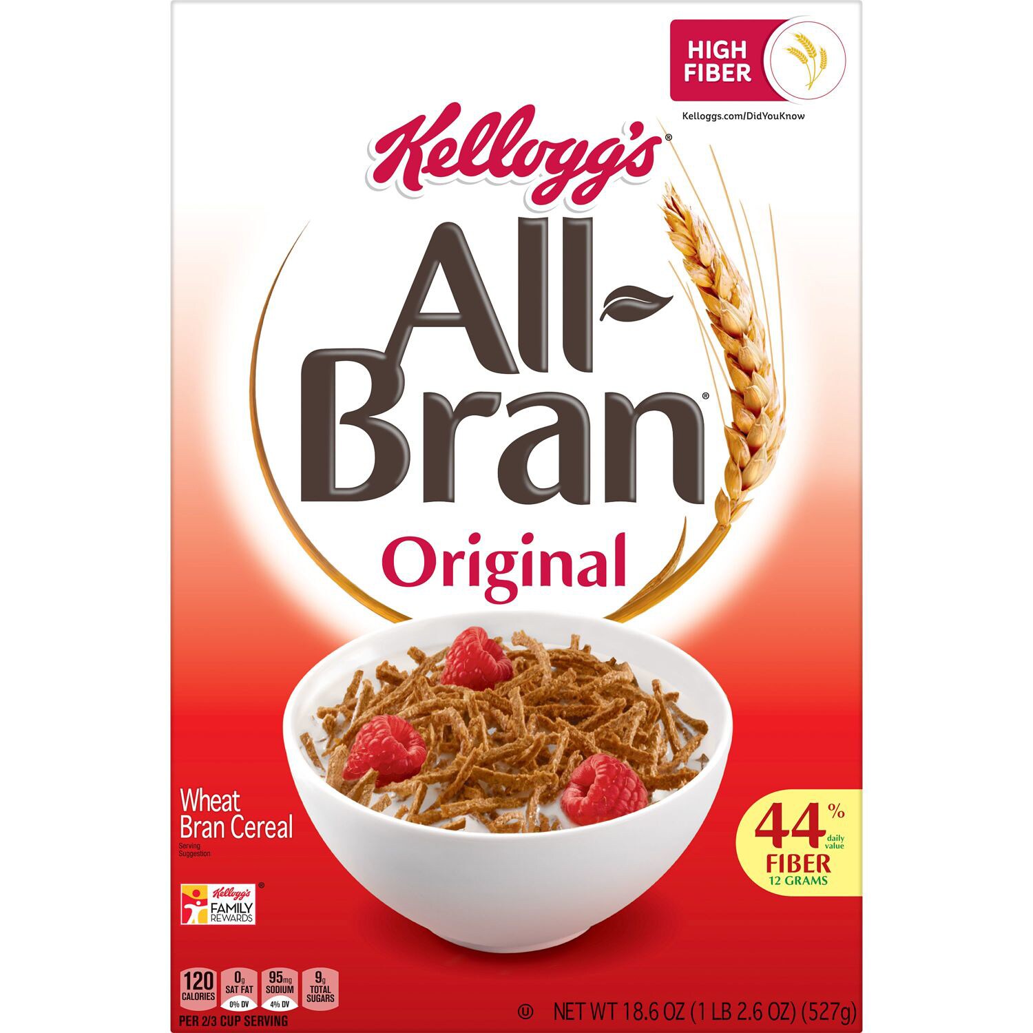 Kellogg's All-Bran Wheat Bran Cereal, Original