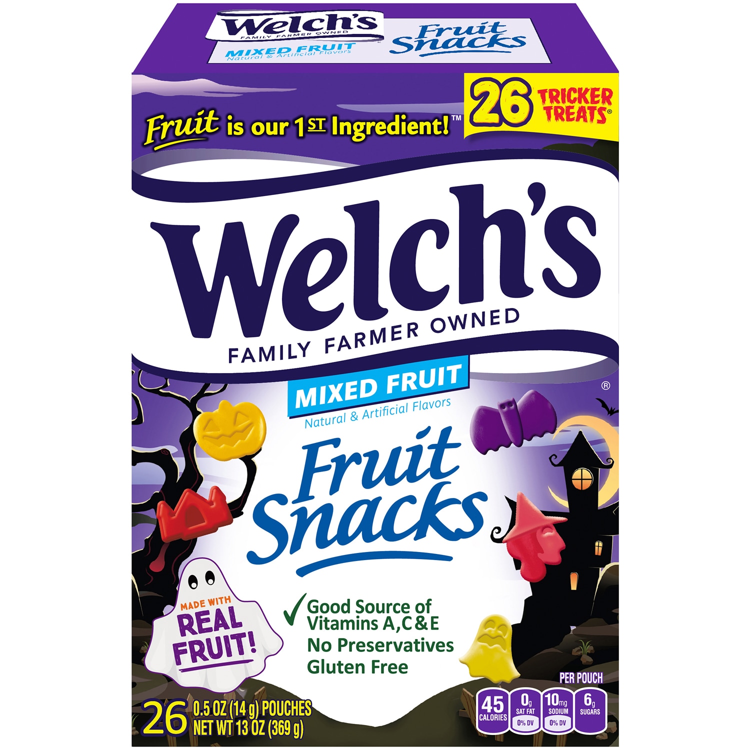 Welch's Halloween Fruit Snacks, Mixed Fruit