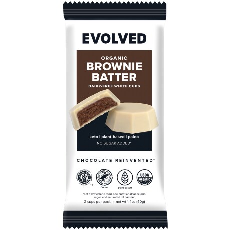 Evolved Organic Dairy-Free White Cups, Brownie Batter