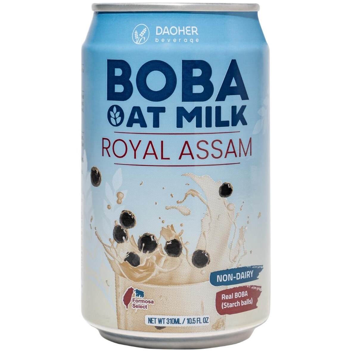 Daoher Beverage Boba Oat Milk, Royal Assam, Can