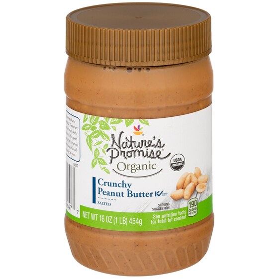 Nature's Promise Organic Crunchy Peanut Butter, Salted