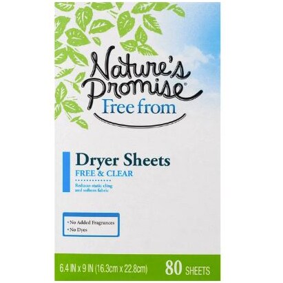 Nature's Promise Dryer Sheets, Free & Clear