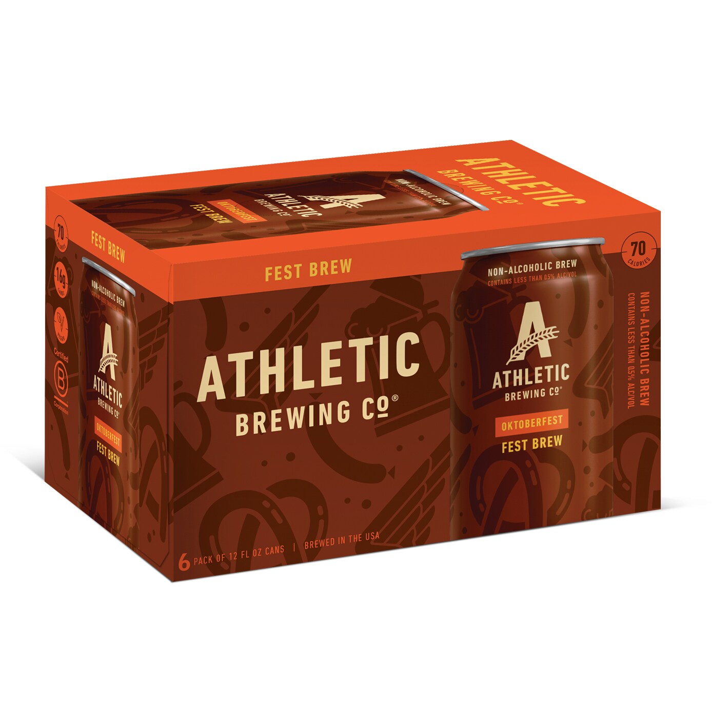 Athletic Brewing Co. Oktoberfest Fest Brew, Cans