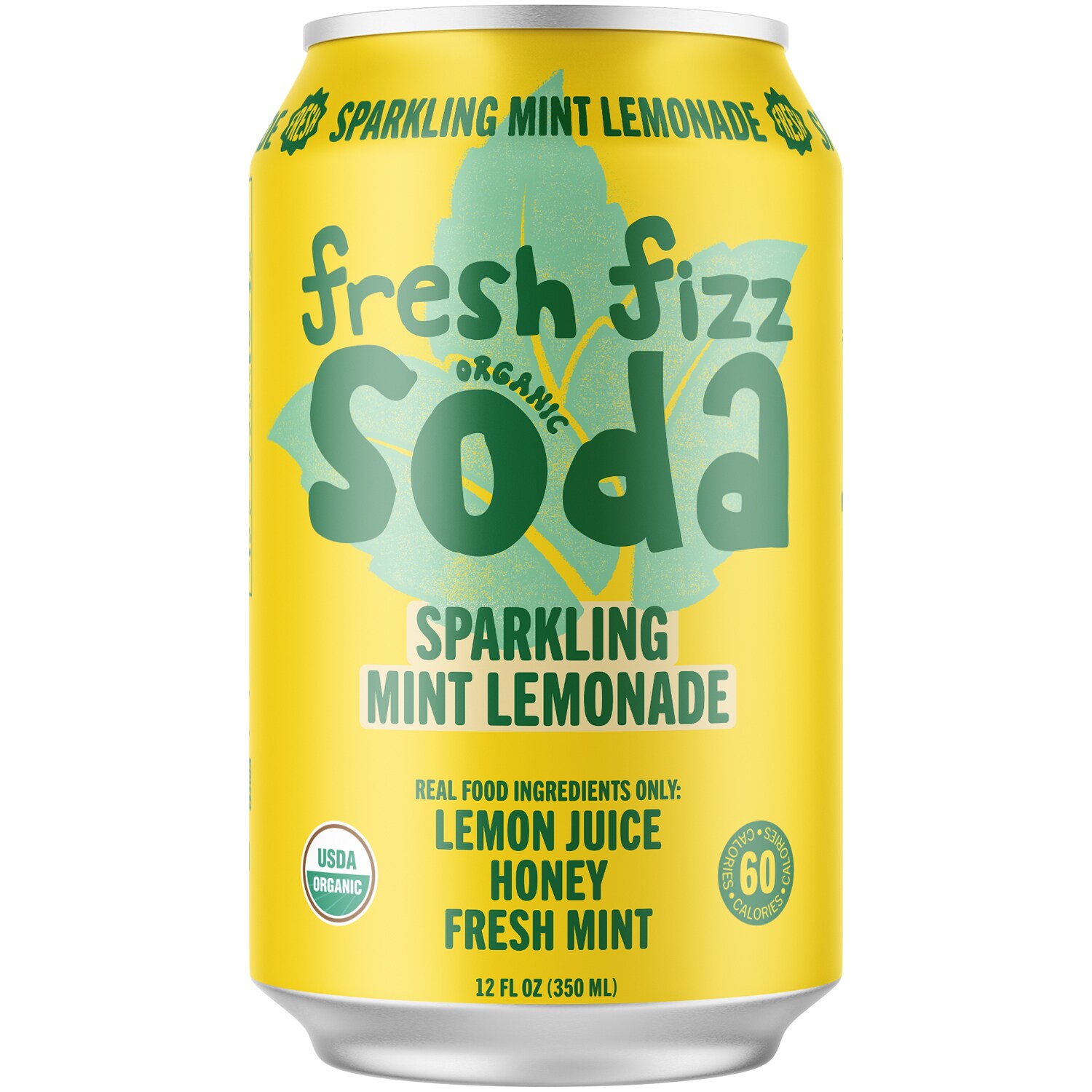 Fresh Fizz Sodas Organic Sparkling Mint Lemonade, Can