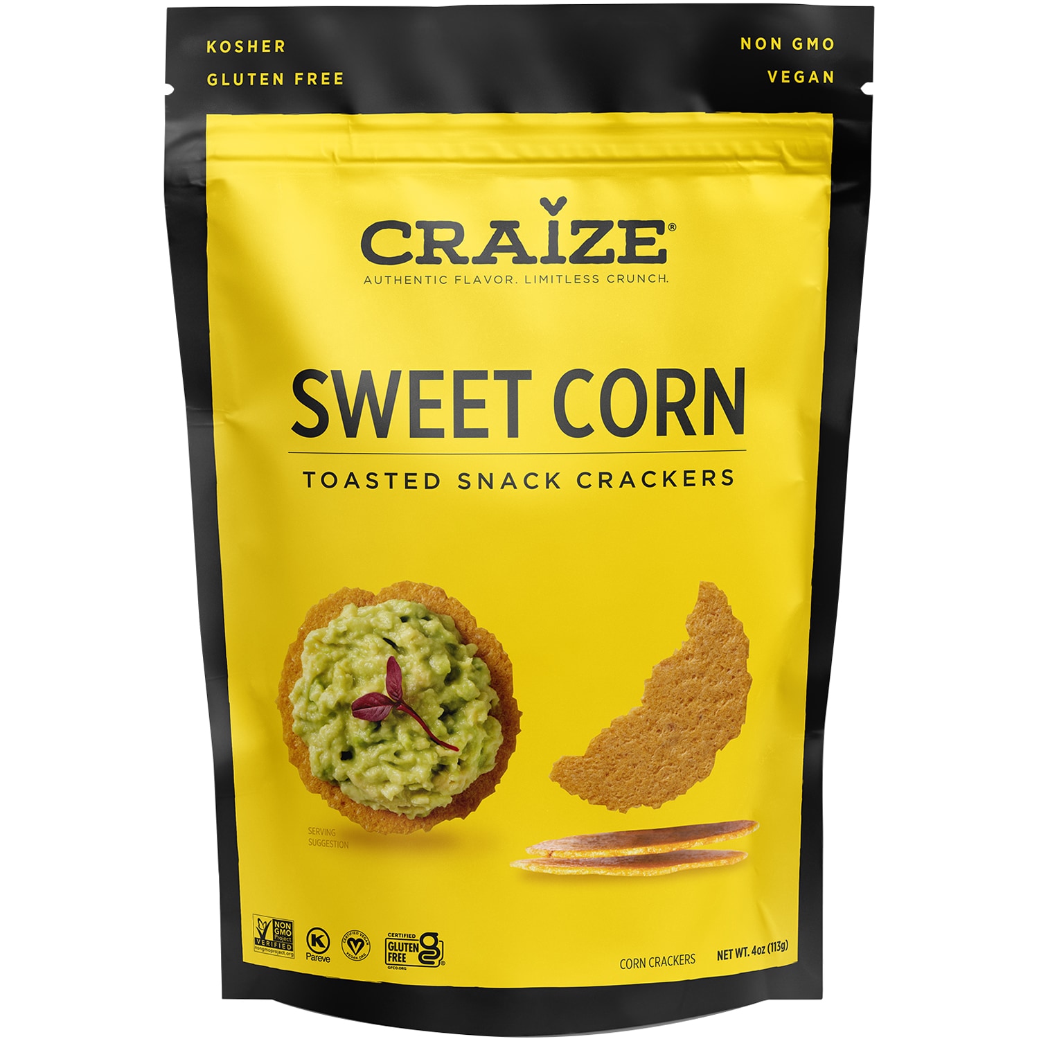 Craize Toasted Snack Crackers, Sweet Corn