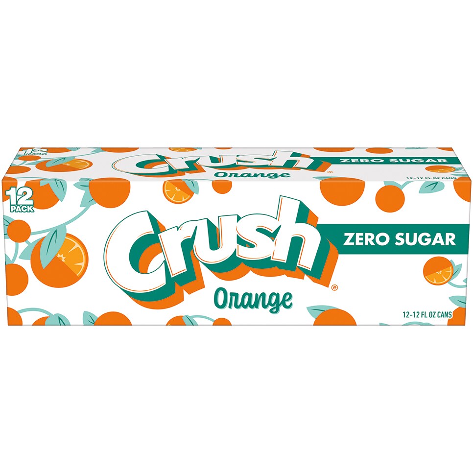 Crush Zero Sugar Orange Soda, Cans 
