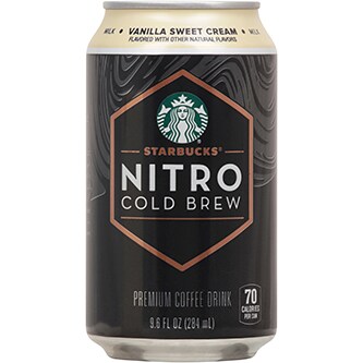 Starbucks Coffee Nitro Cold Brew Coffee, Vanilla Sweet Cream, Can