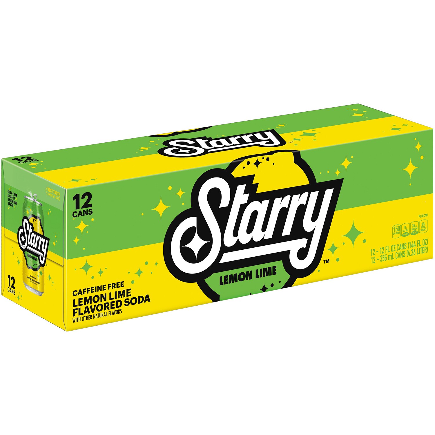 Starry Lemon Lime Soda, Cans