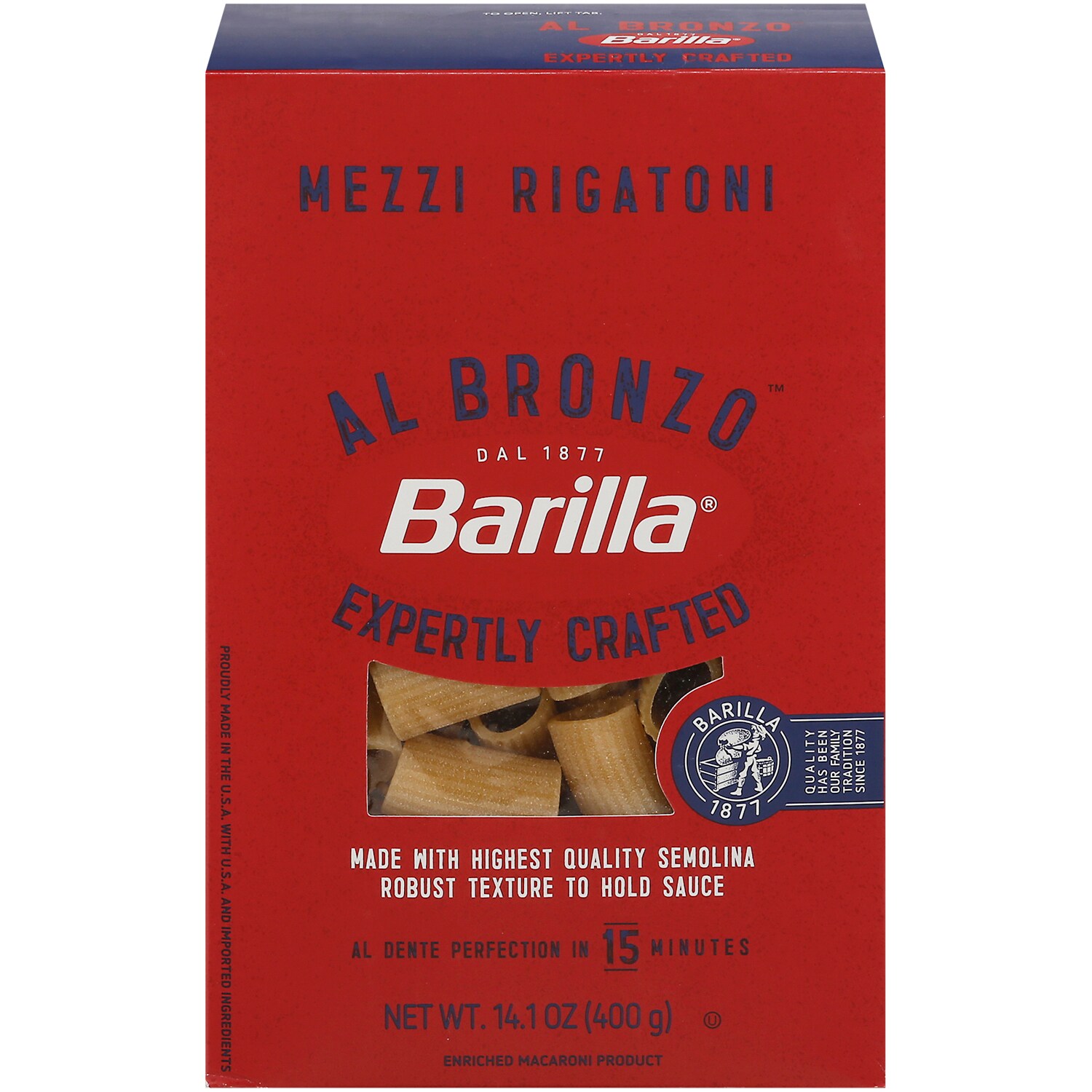 Barilla Al Bronzo Mezzi Rigatoni