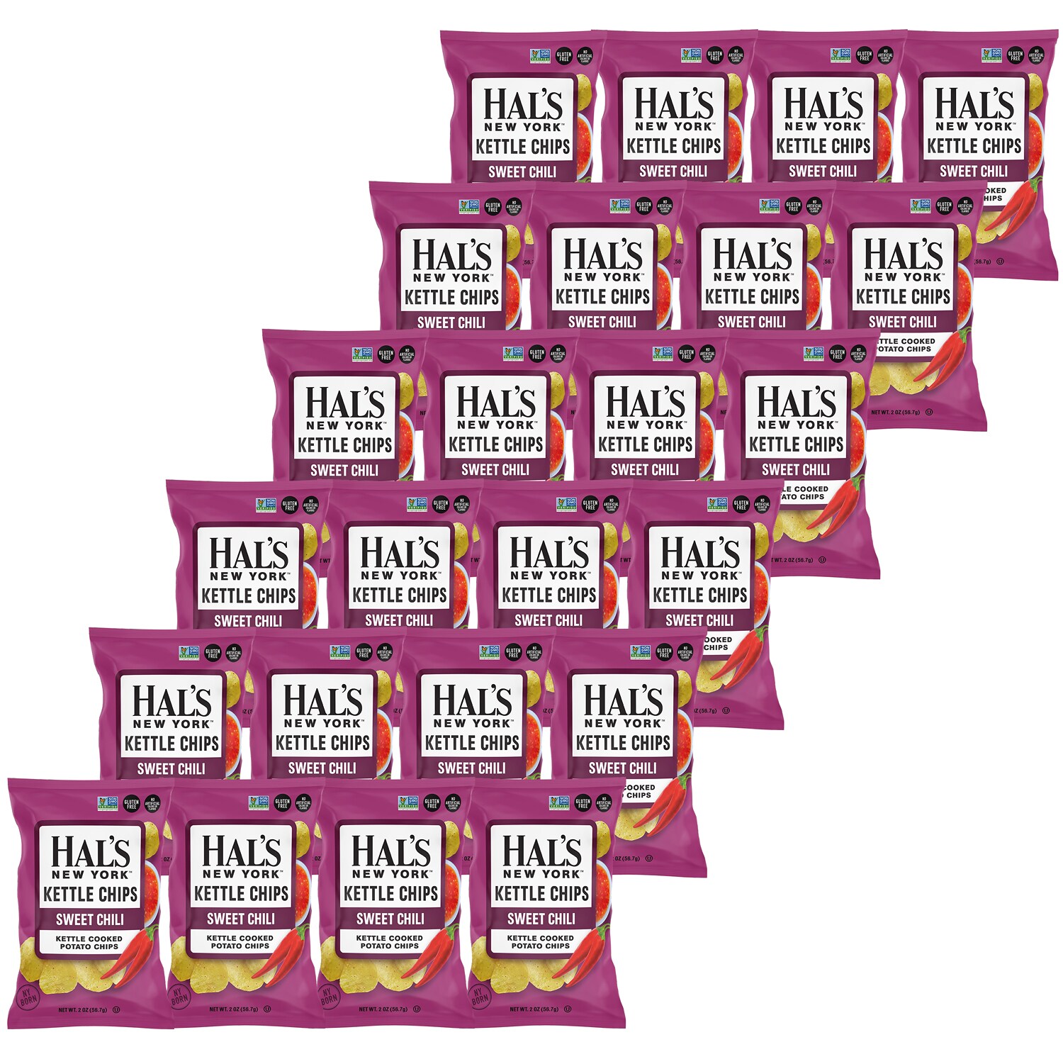 Hal's New York Kettle Cooked Potato Chips, Sweet Chili