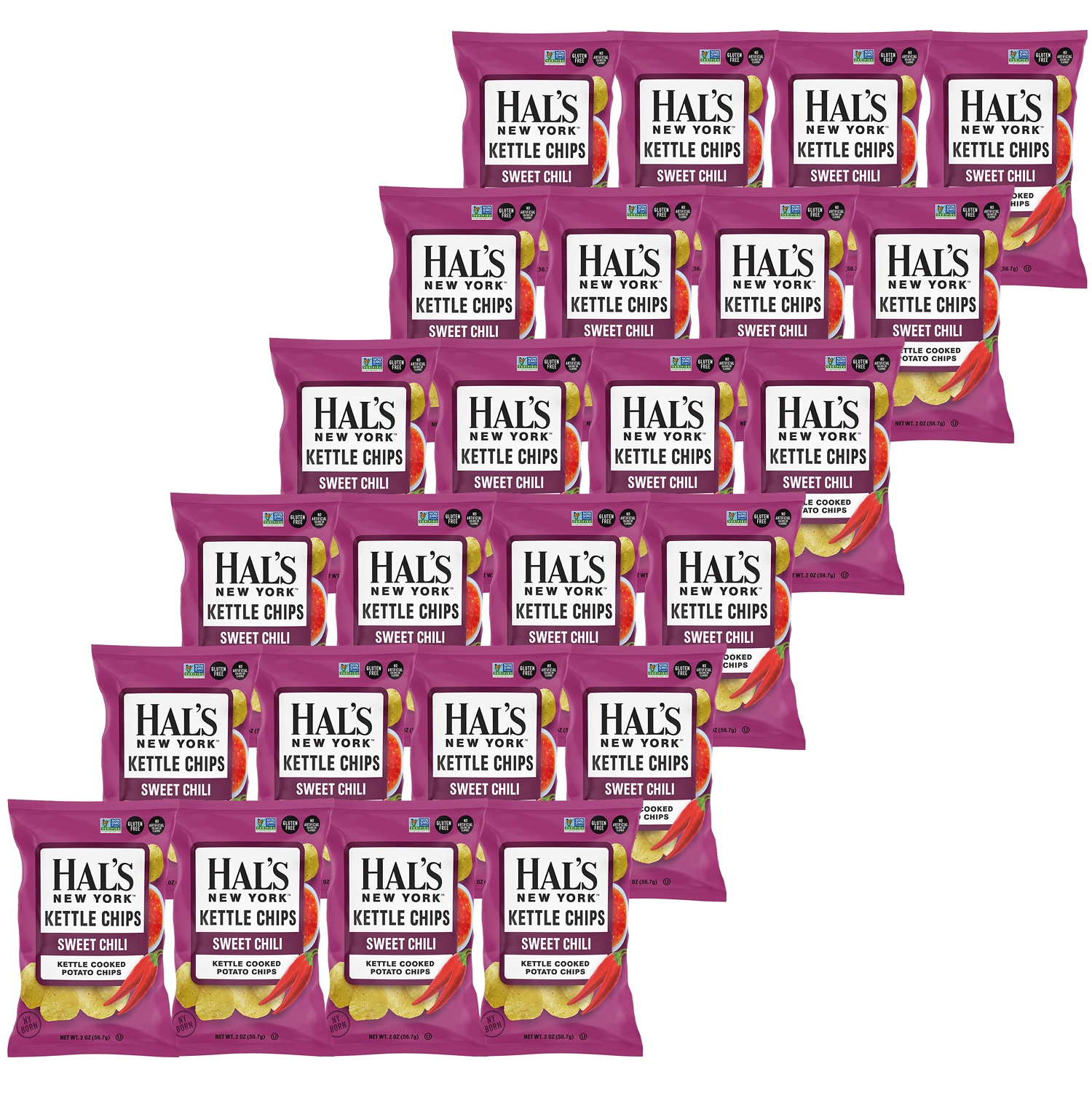 Hal's New York Kettle Cooked Potato Chips, Sweet Chili