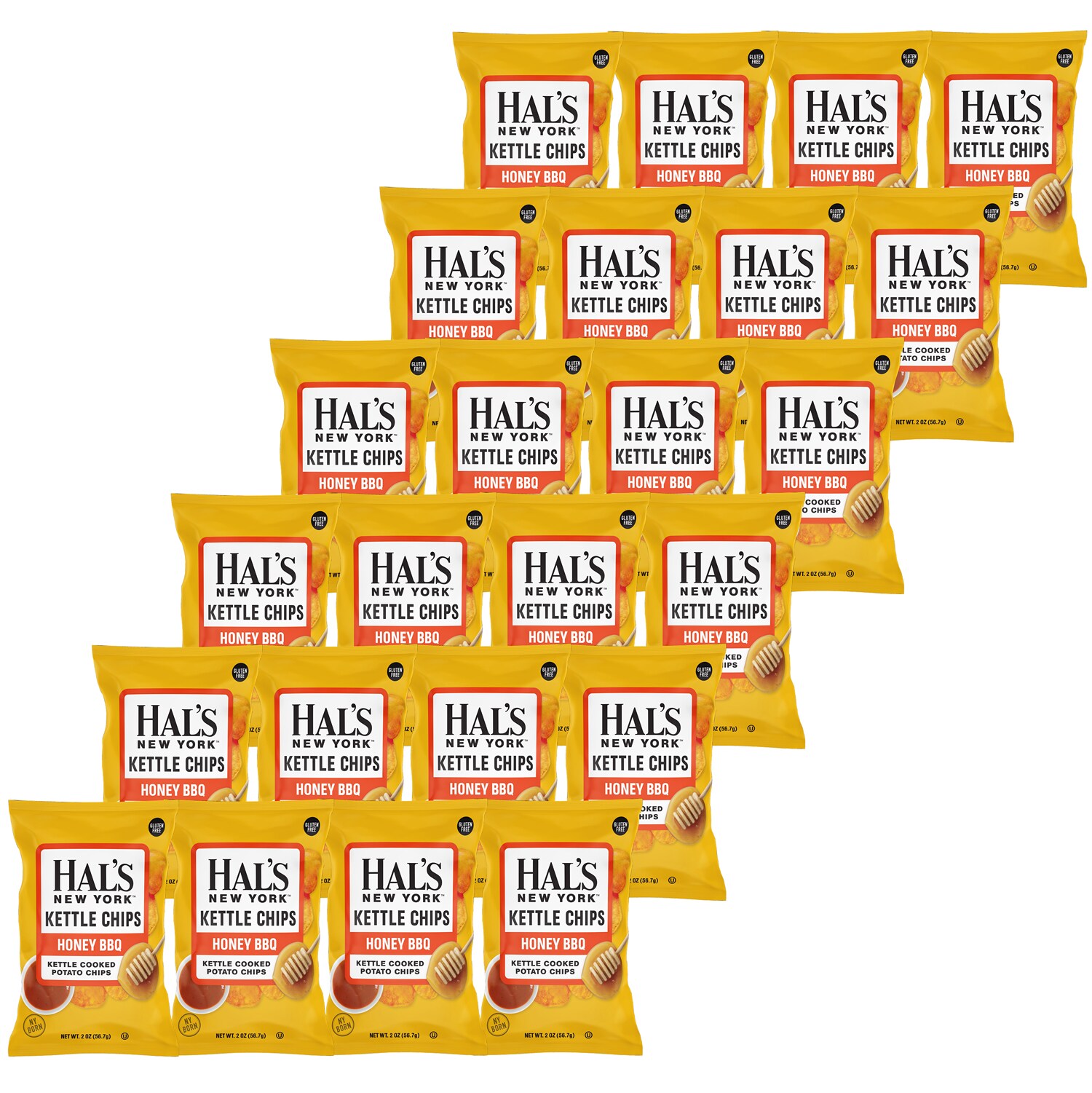 Hal's New York Kettle Cooked Potato Chips, Honey BBQ