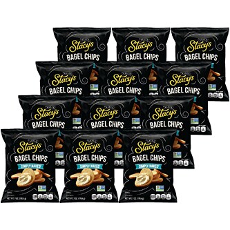 Stacy's Bagel Chips, Simply Naked with Sea Salt, Case