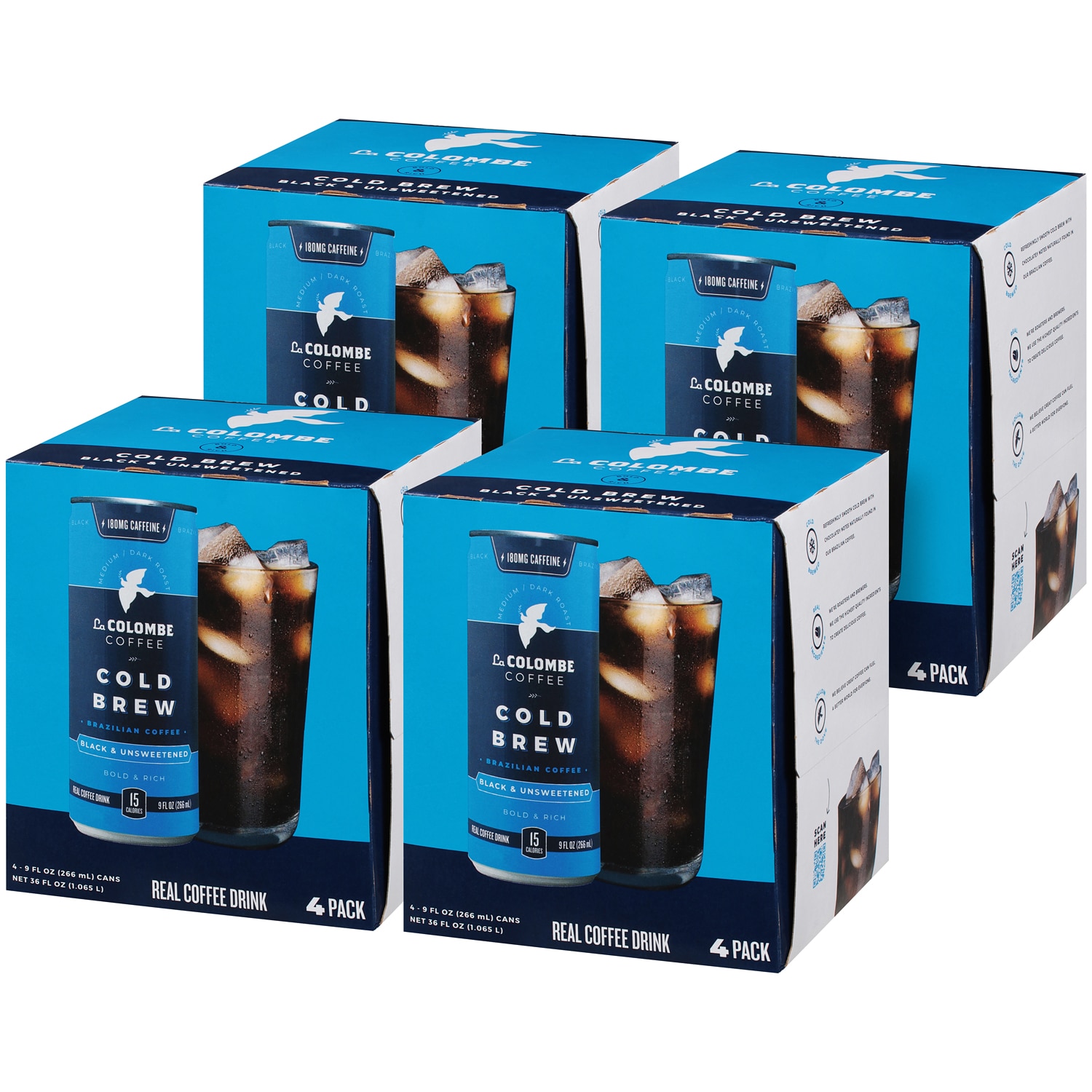 La Colombe Cold-Pressed Coffee, Brazilian, Cans