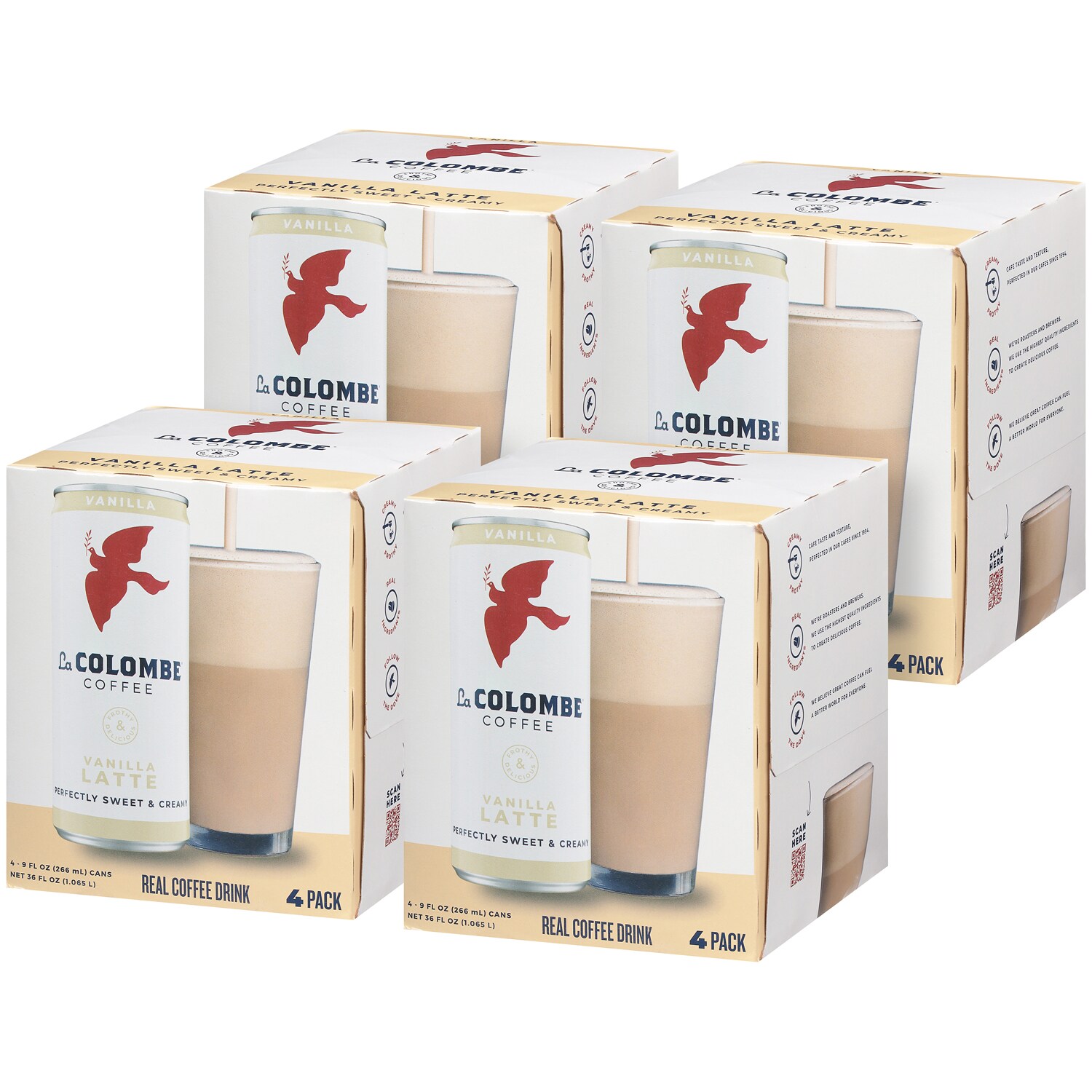 La Colombe Cold Brew Draft Latte, Vanilla, Cans