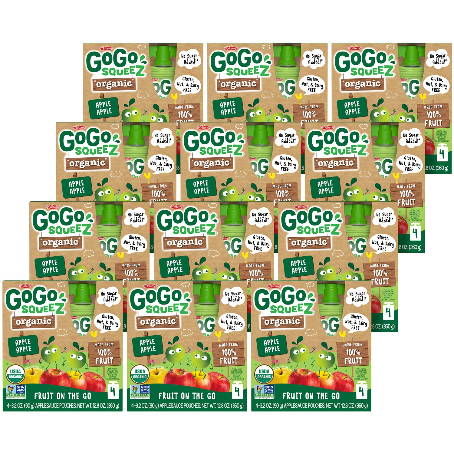 GoGo Squeez Organic Applesauce On-the-Go, Apple Apple